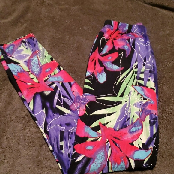 Floral Multicolored Soft Stretchy Leggings - Picture 1 of 2